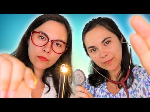 Relaxing Nurse and Doctor Exam ASMR 👩🏻‍⚕️ Strep Throat Testing.. Gloves, Light 🔦