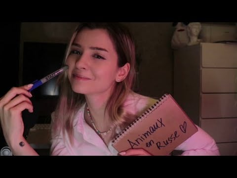 Une russe te donne un cours de russe en ASMR (Sujet: Animaux)
