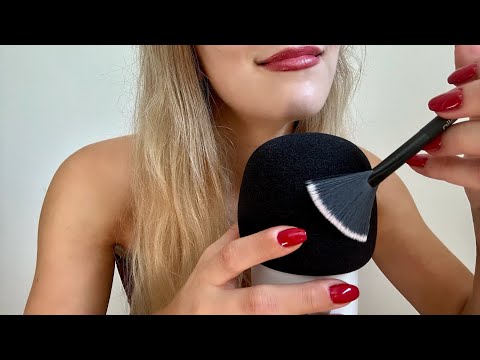 ASMR mic scratching and brushing 😴 sleep trigger time
