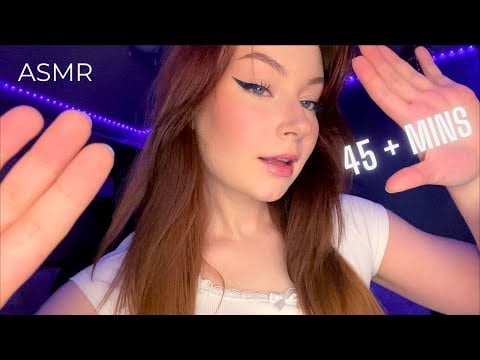ASMR 45+ MINS OF HAND SOUNDS, SNAPPING AND FINGER FLUTTERS (Whispered, Mouth Sounds)