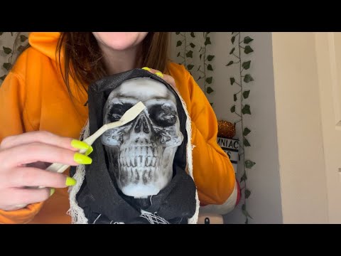 ASMR skull facial 💀☠️