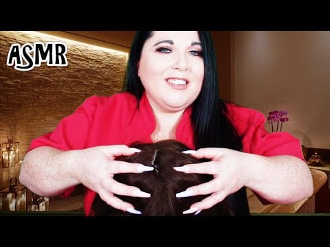 ASMR Spa Scalp Massage and Scalp Scratching RP (Real Hair, Long Nails, Hair Brushing, Hair Play)
