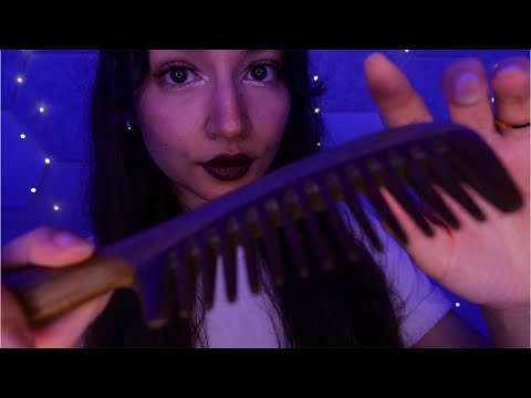 ASMR Combing/Raking You In Calm Low Lighting (Layered Sounds, Visual)