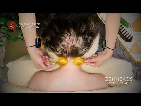ASMR Relaxing Hair Brushing & Back Scratching Session [No Talking]