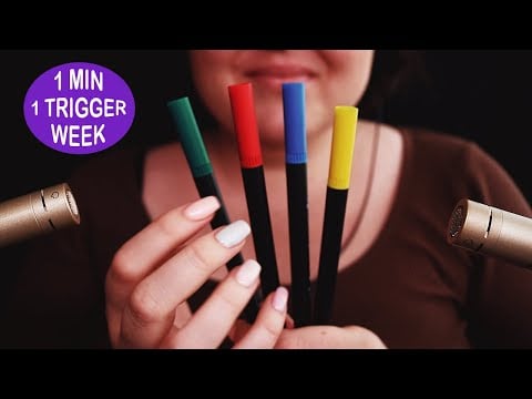 ASMR 1 MIN 1 TRIGGER-WEEK ♥ #4 Målar dig med färger