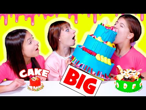 ASMR Cake Decoration Challenge Small, Medium, Big Mukbang