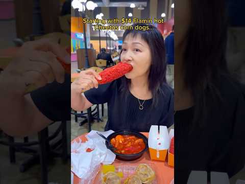 Eating only food from Korean supermarket food court for a full day… #food #eating #mukbang