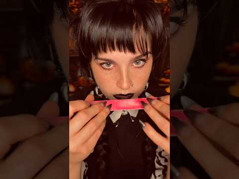 WEDNESDAY gives THING a manicure 💅🏻 #asmr #halloween #autistic #wednesday #personalattention