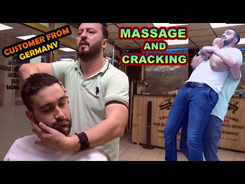 ASMR AX BARBER MASSAGE 💈 NECK-BACK-EAR CRACK 💈 head, ear, face, nose, back, foot, leg, palm massage