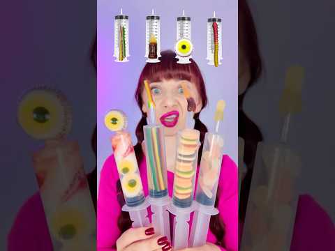 ASMR Emoji Gummy Shooter Candy Eating  #mukbang