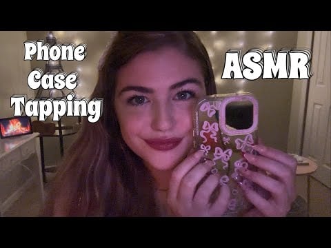 RELAXING Rhythmic iPhone Case Tapping to Put You To SLEEP😴 + Mouth Sounds & Fireplace Crackling♡ASMR