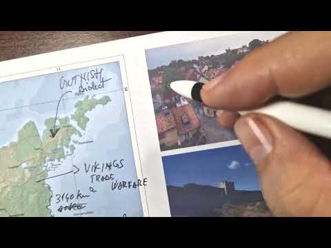 ASMR: GOTLAND the island with the richest Vikings heritage in the world [ ASMR MAP tracing & facts ]
