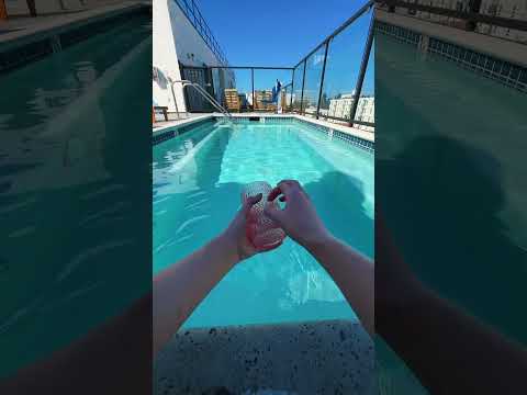 asmr fake keyboard on the pool concrete #asmr #art #asmrgames #fyp