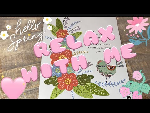 LO-FI ASMR VISUAL & SOUND TRIGGERS: FLOWERS 💐 STICKER PUZZLE #302