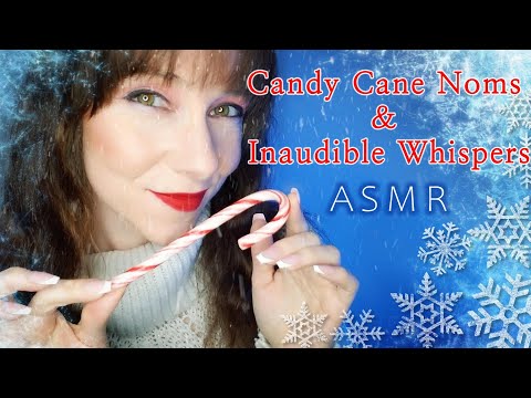 ASMR 🍬 Candy Cane Mouth Sounds & 🌀 Inaudible Whispers | Relaxing & Tingly ASMR