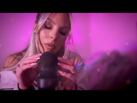 ASMR Clicky Whispering & Delicate Gentle Mic Scratching And Barely Touching The Mic