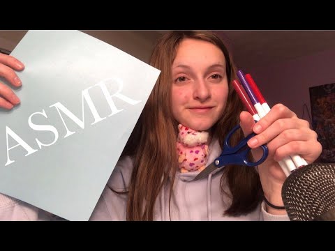 ASMR MAKING A VALENTINES DAY CARD w/RAMBLING