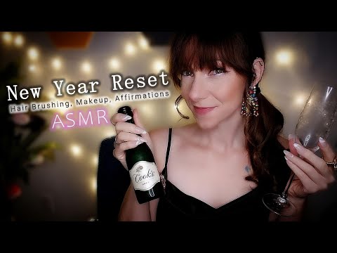 ✨ ASMR New Year Reset 🎉 Hair Brushing, Makeup Roleplay, & Affirmations ✨