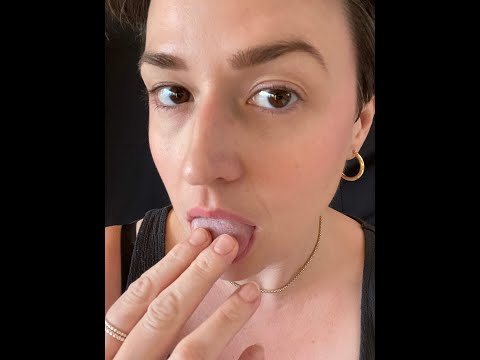 Spit paint :) (mouth sounds, tongue tapping, face touching)