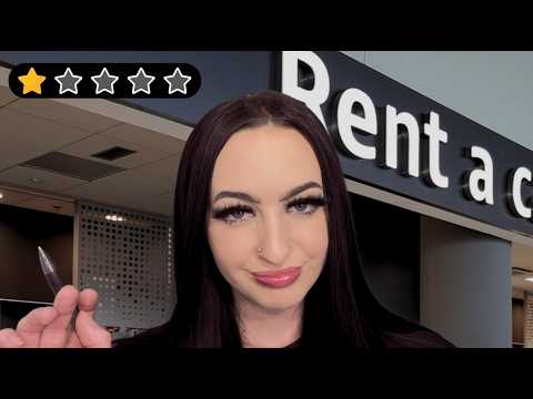 [ASMR] Worst Reviewed Rent A Car Center | Chaotic & Unusual
