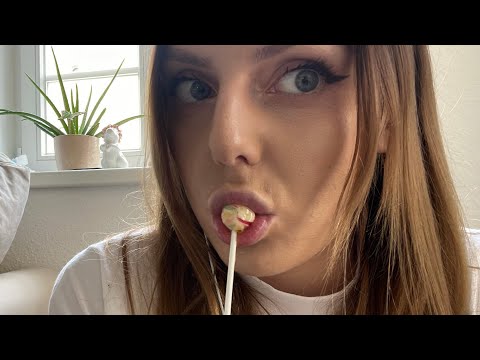 🍭ASMR🍭 let me lick you 😋 lens licking👅 sucking👄🍭 kisses 😘 close breathing 💨