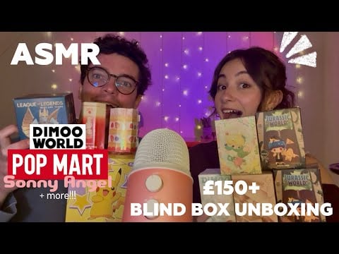 ASMR we spent £150+ on BLIND BOXES | POPMART, unboxing, whispered)