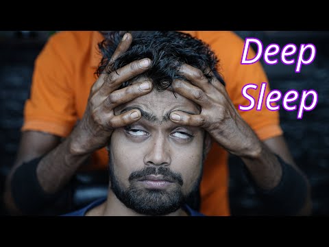 Old Uncle Barber Doing Very Old School ASMR Head Massage For Deep Sleep | Neck Cracking Head Massage