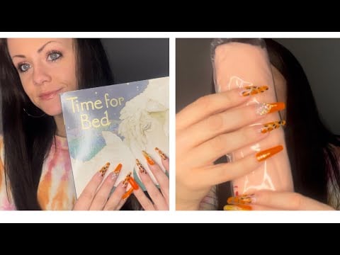 ASMR reading you a bedtime story + tapping & rambling *whispered*