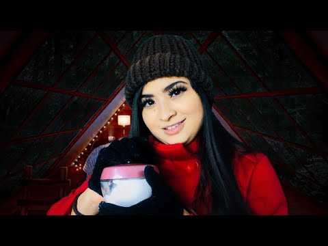 ASMR: ROLEPLAY ACAMPAMENTO 🏕CUIDANDO DA SUA PELE! 🎧 sons de chuva