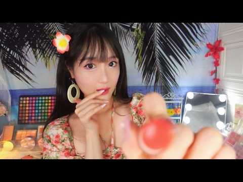 ASMR Hawaiian Tropical Beachside Makeup🌴💄Time to Get Beautiful✨