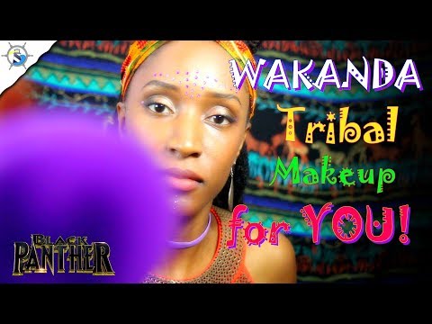 ASMR (Black Panther) TRIBAL MAKEUP in Wakanda for you (Personal Attention - Roleplay) Tingles +