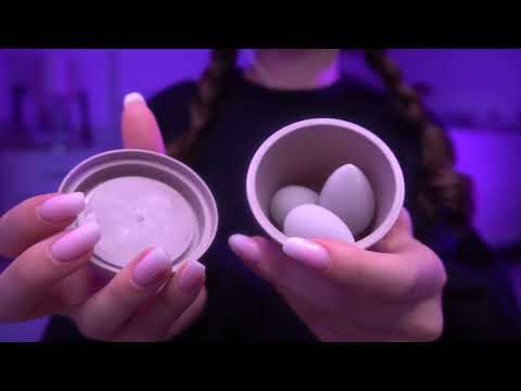 ASMR - doing your makeup - (No Talking, Layered Sounds)