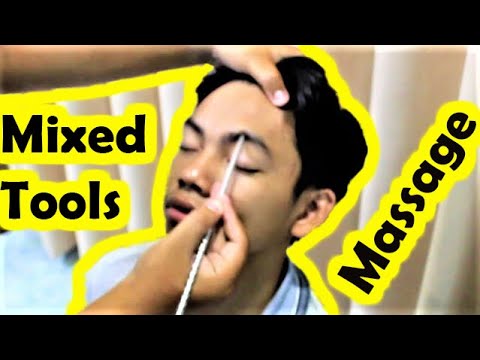 Mixed Tools Head and Face Massage - ASMR Relaxing