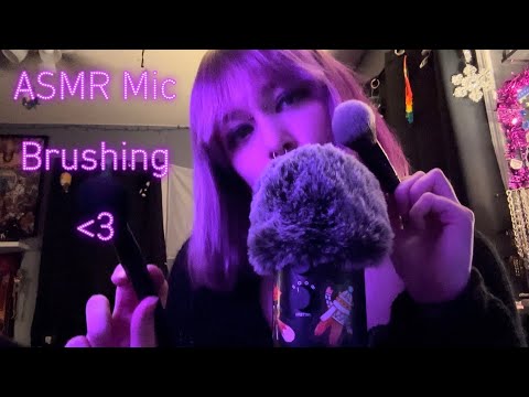 ASMR Mic Brushing with Gentle Tapping :)