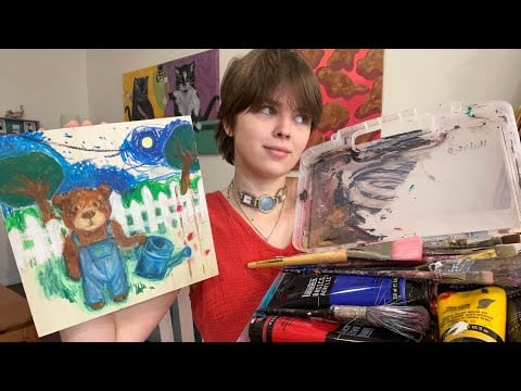 ASMR | You Invite the Art Girl Over for a Painting Date (soft spoken)