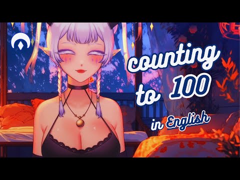 ASMR  Counting to 100 in English 👩🏻‍🏫 TINGLING ECHOED SOUNDS 💤