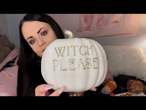 ASMR tapping on Halloween stuff🎃🧡🖤💜 *whispered lo-fi*