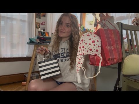 ASMR Fabric Scratching (Victoria’s Secret Bra & Sephora HAUL!) Personal Attention X-mas Haul