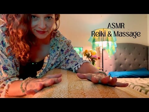 Full Body ASMR Reiki Massage🌿Florals, Acupressure & Gentle Bodywork to Ground You for Sleep💤