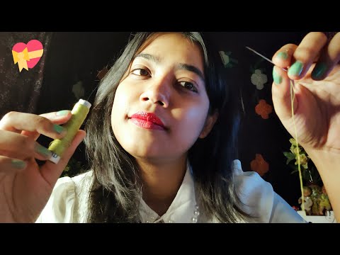 ASMR HINDI- Stitching & Fixing Your Broken Heart and Face + Positive Affirmations