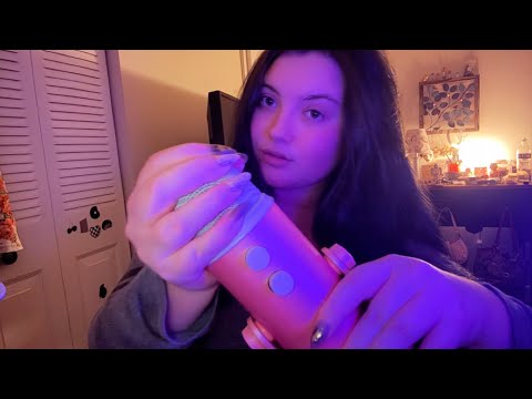 intense mic gripping/tapping/scratching/mouth sounds/rambling