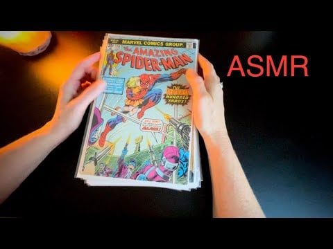 ASMR Vintage Spider-Man Comic Book Flip Through for Relaxation and Sleep