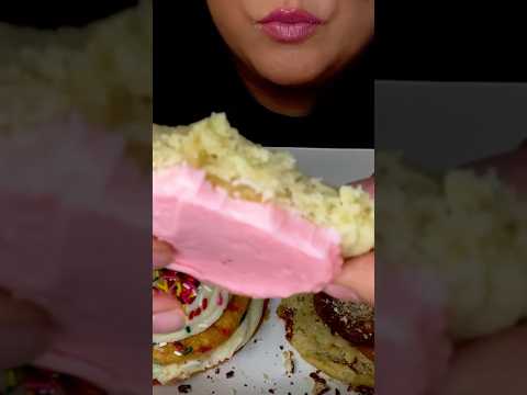 TRYING CRUMBL COOKIES #asmr #food #viral  #crumblcookies #review