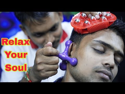 Relax Your Mind Relax Your Soul | ASMR Head Massage Therapy With Neck Crack By Bapan Barber