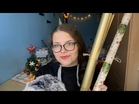 ASMR CZ Balíme dárky | pokec - Vánoce s cizincem | ťukání a další zvuky 🎁