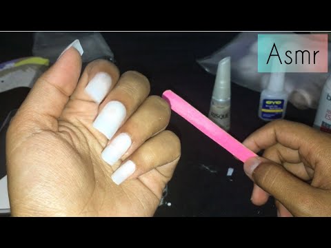 ASMR/ COLOCANDO UNHAS POSTIÇAS- DIVIRTA-SE E RELAXE COM ESSE VÍDEO