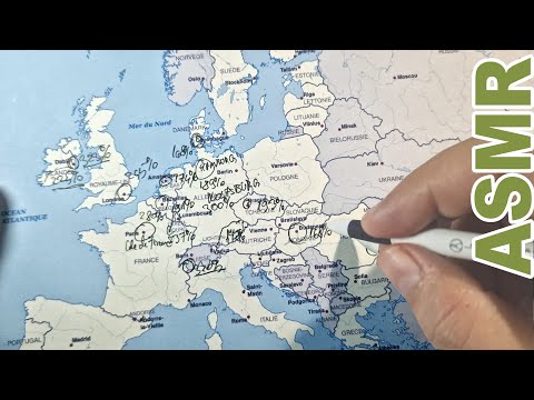 Tracing Europe's Richest Areas and Regions  (ASMR map tracing + facts)