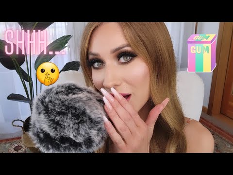 ASMR Semi-Inaudible Whispering (w/ gum chewing) 💕✨️