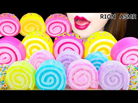 【ASMR】JELLY ROLL-UPS,FROZEN JELLY ROLL-UPS,FOREST FRUIT GUMMY MUKBANG 먹방 EATING SOUNDS NO TALKING