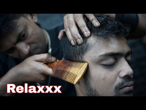 Home ASMR Clinic: Wooden Comb Head Massage For Instant Migraine & Tension Relief #combmassage #asmr